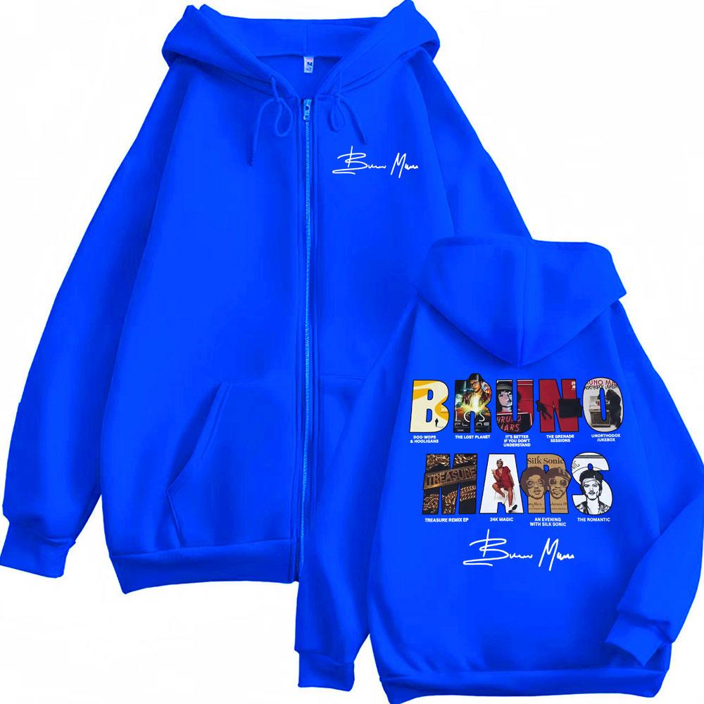 Bruno Mars Die Romantischen Reißverschluss Kapuzenpullover Herren Damen Mode Vintage Jacke Sweatshirt Fleece Gemütlich Reißverschluss