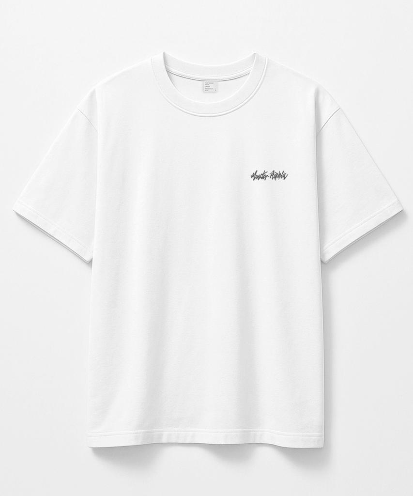 MONSTER REPUBLIC Vintage Circle Logo Mix Blue T-Shirt White_8106
