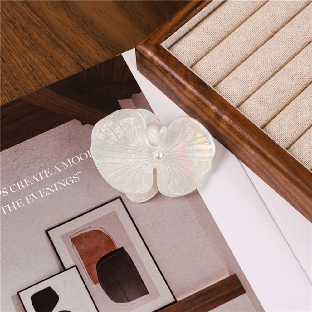 Acetic Acid Butterfly Orchid Hairpin Hair Rope Fresh Barrettes Flower Duckbill Clip Decoration