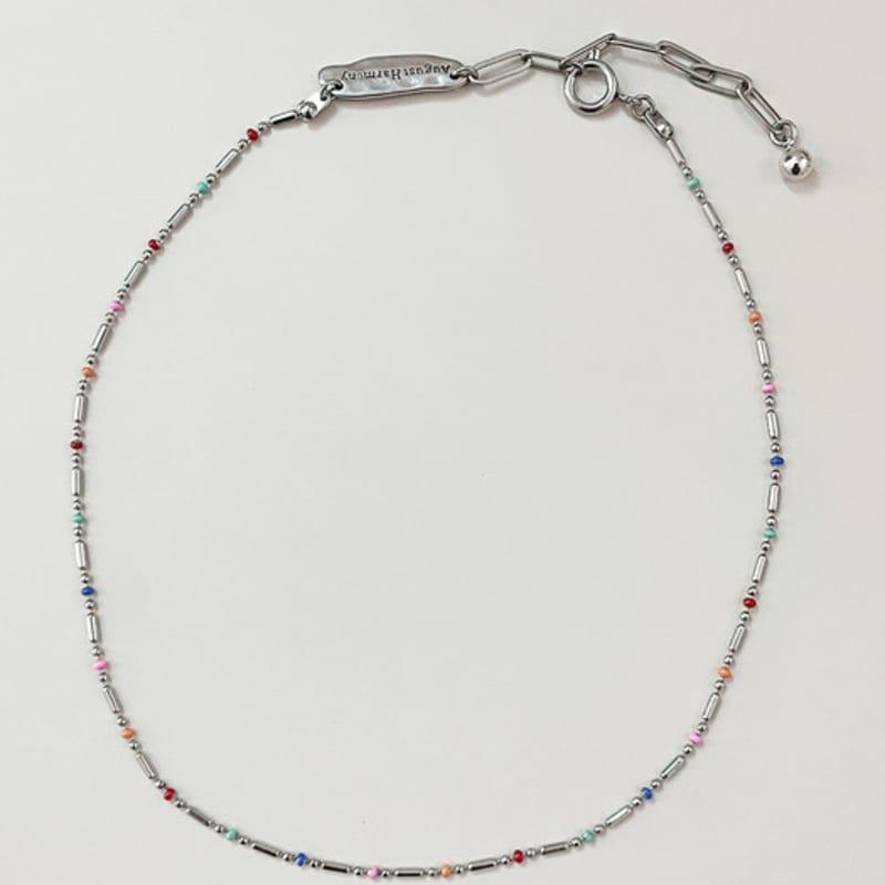 

August Harmony Multi pop choker (2color) Silver