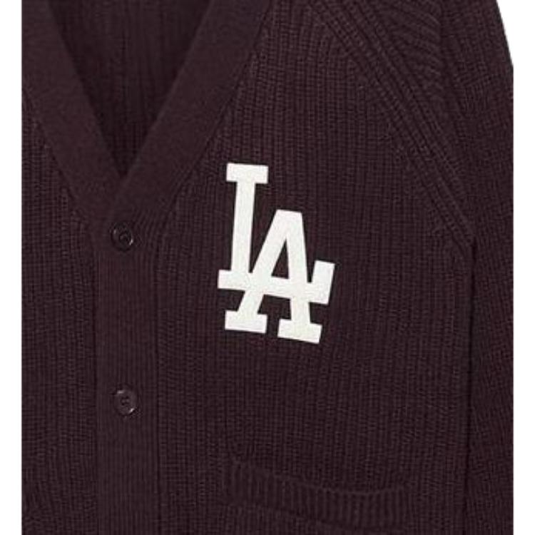 New Era MLB Cardigan V-Ausschnitt Einreiher Langarm Pullover Unisex Pullover Dunkelrot 13341524