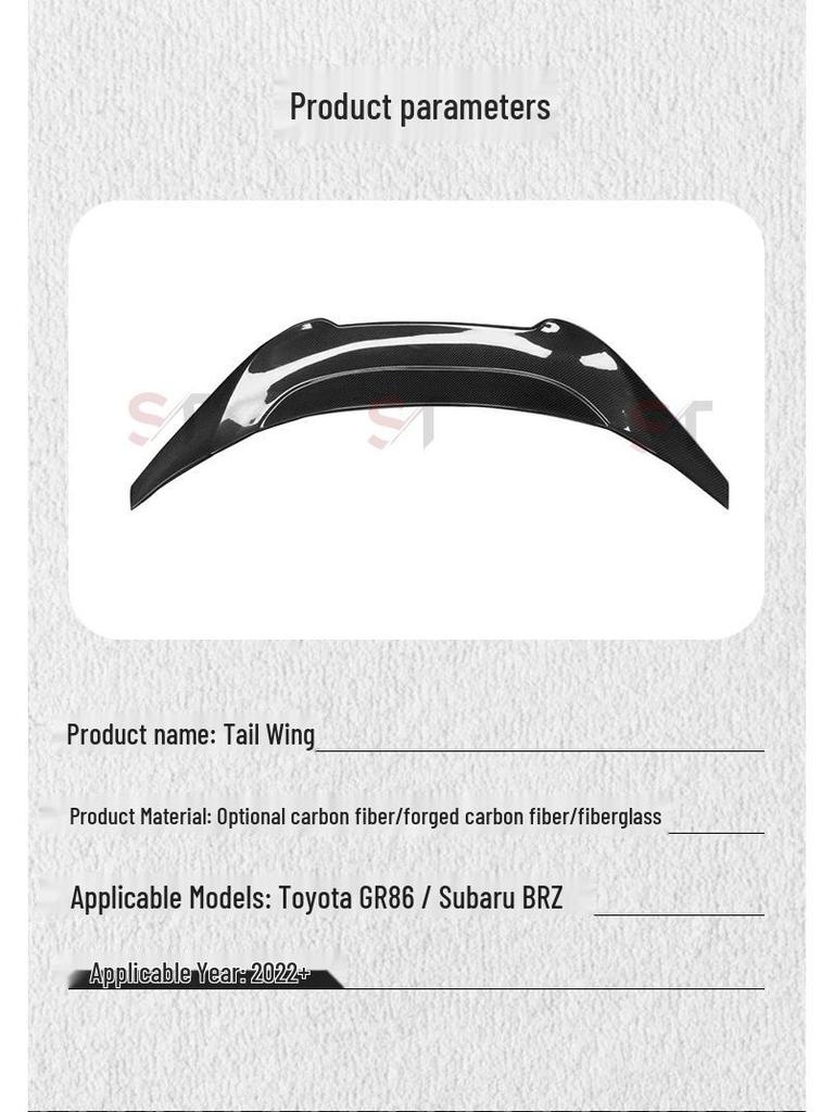Carbon Fiber Ducktail Rear Spoiler for Toyota GR86/Subaru BRZ