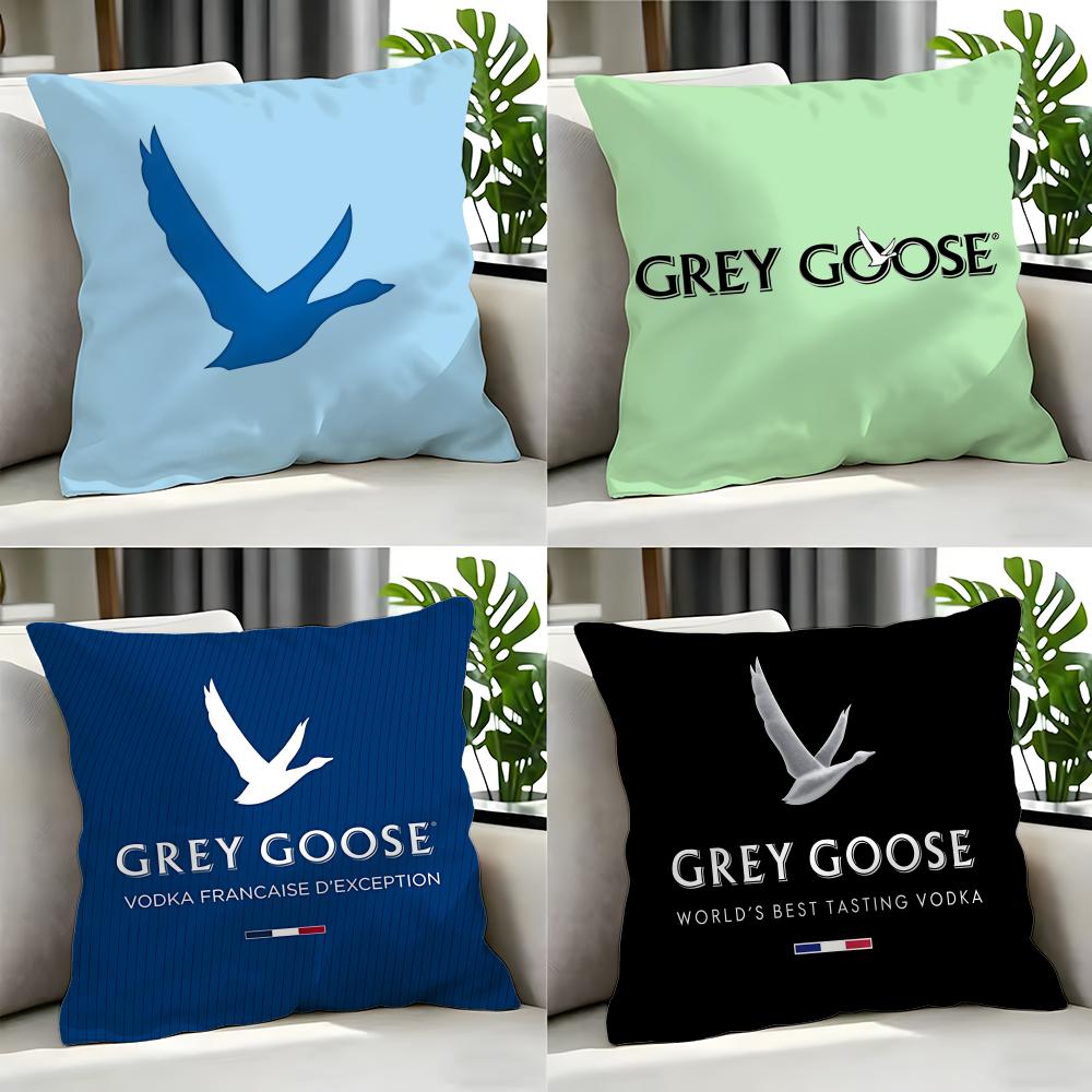 Jmg Clothing Unisex Grey Alcohol Goose Cushion Cover Cushion Cover Set 4Pcs 50X50 45X45 40X40 Pillowcase Decorative Sofa Home Decor