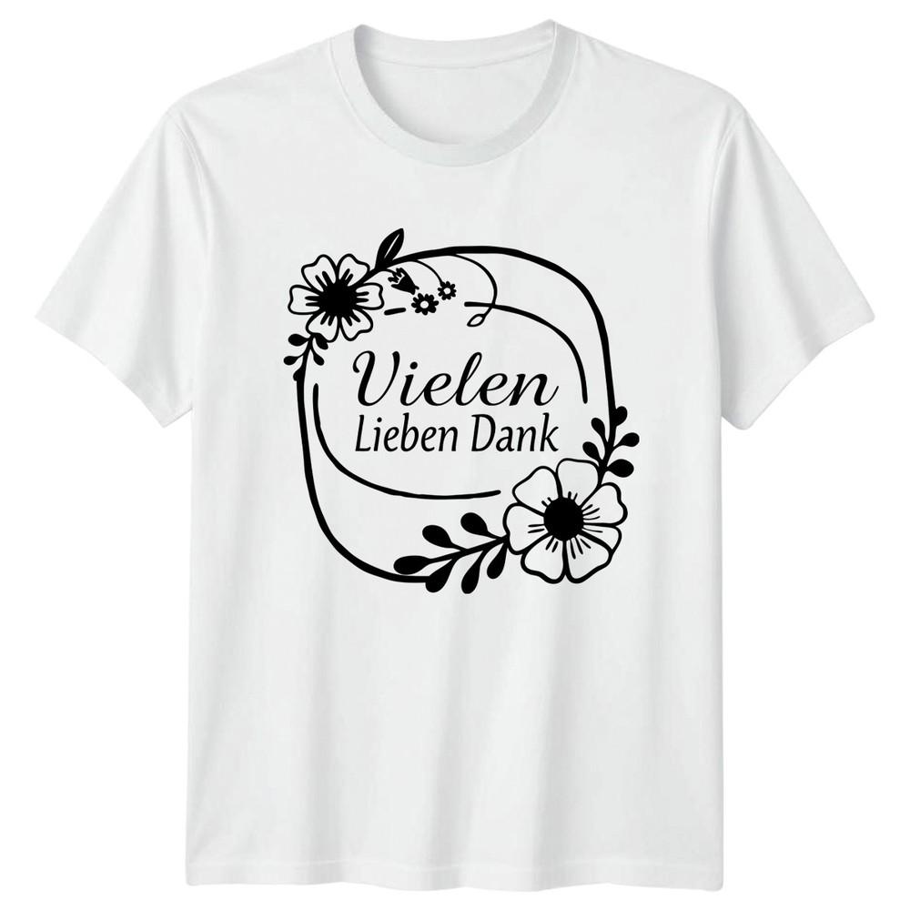 Vielen Lieben Dank Unisexs TShirt GerUnisex Floral Gratitude Appreciation Gift S