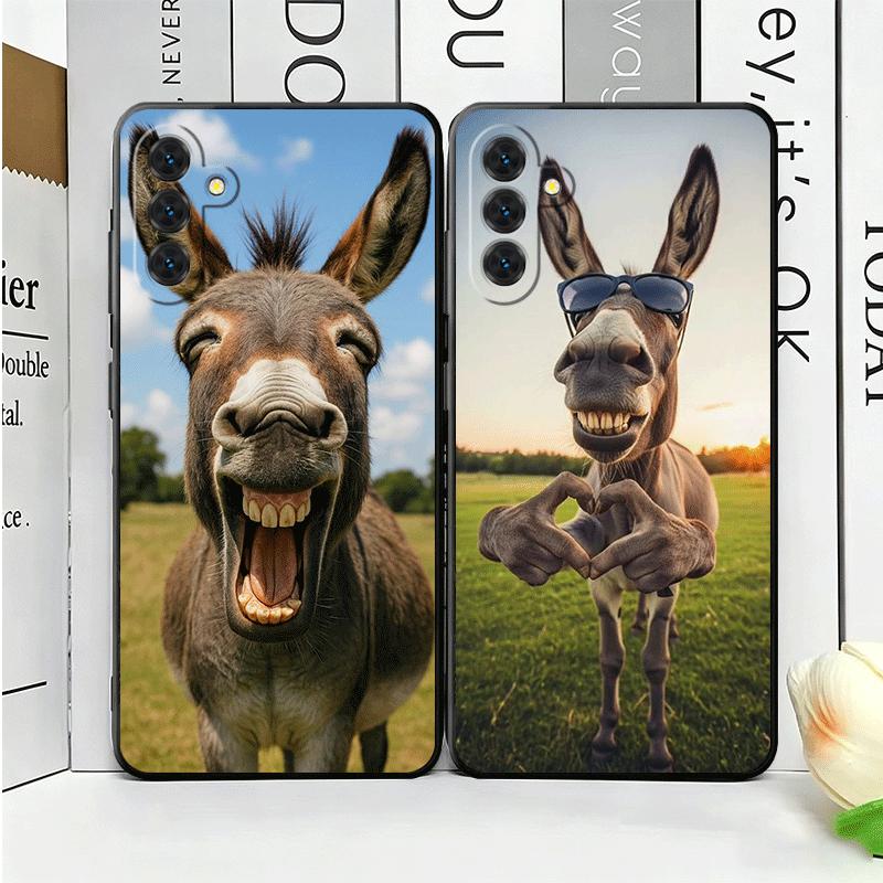 Funny Donkey Animal Soft Phone Case for Samsung A17 A37 A57 A16 A26 A36 A56 A15 A25 A35 A55 A14 A24 A34 A54 A13 A23 A33 A53 A52