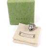 Excellent GUCCI Ring Lion head Silver black Colored stone mens Used