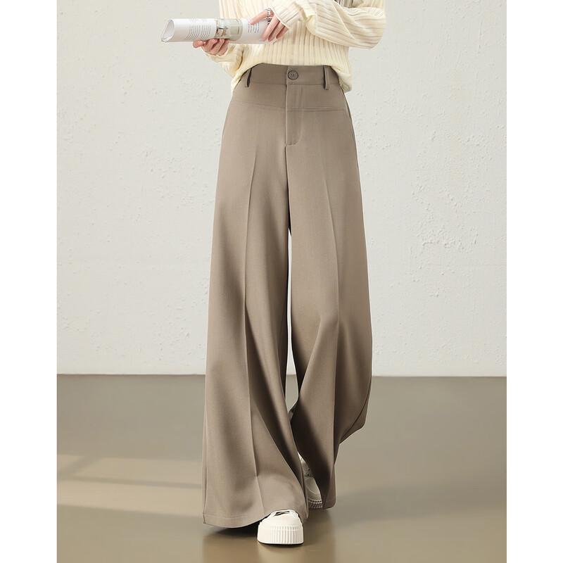 TERRE BLEUE Women's Loose Fit Straight-Leg Casual Pants