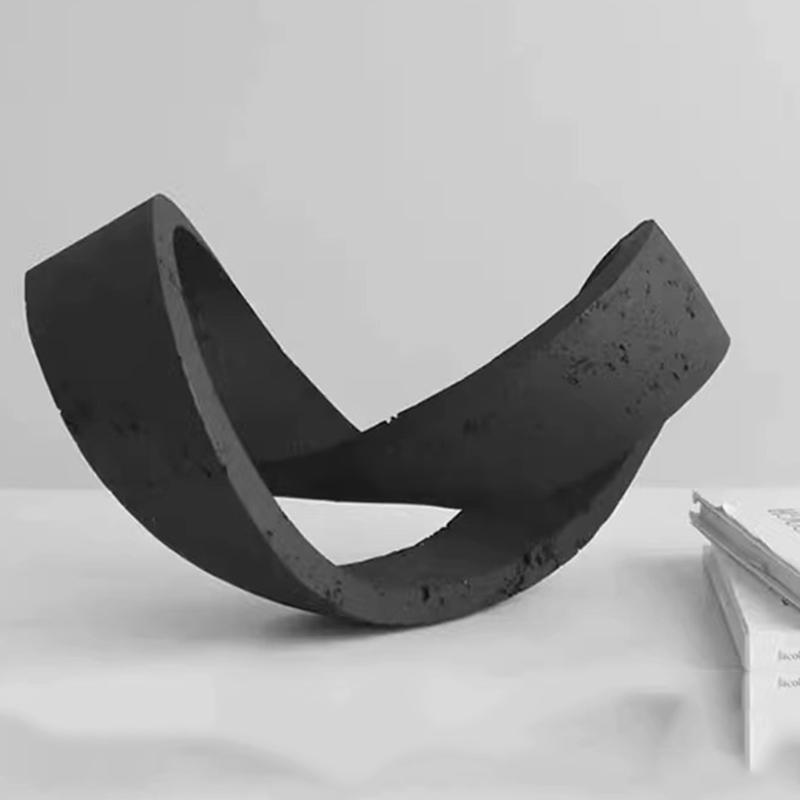 Abstract Ornaments Miniature Creative Sculptures Geometric Ring Art Figurines Aesthetic Living Room Decoration Accessories