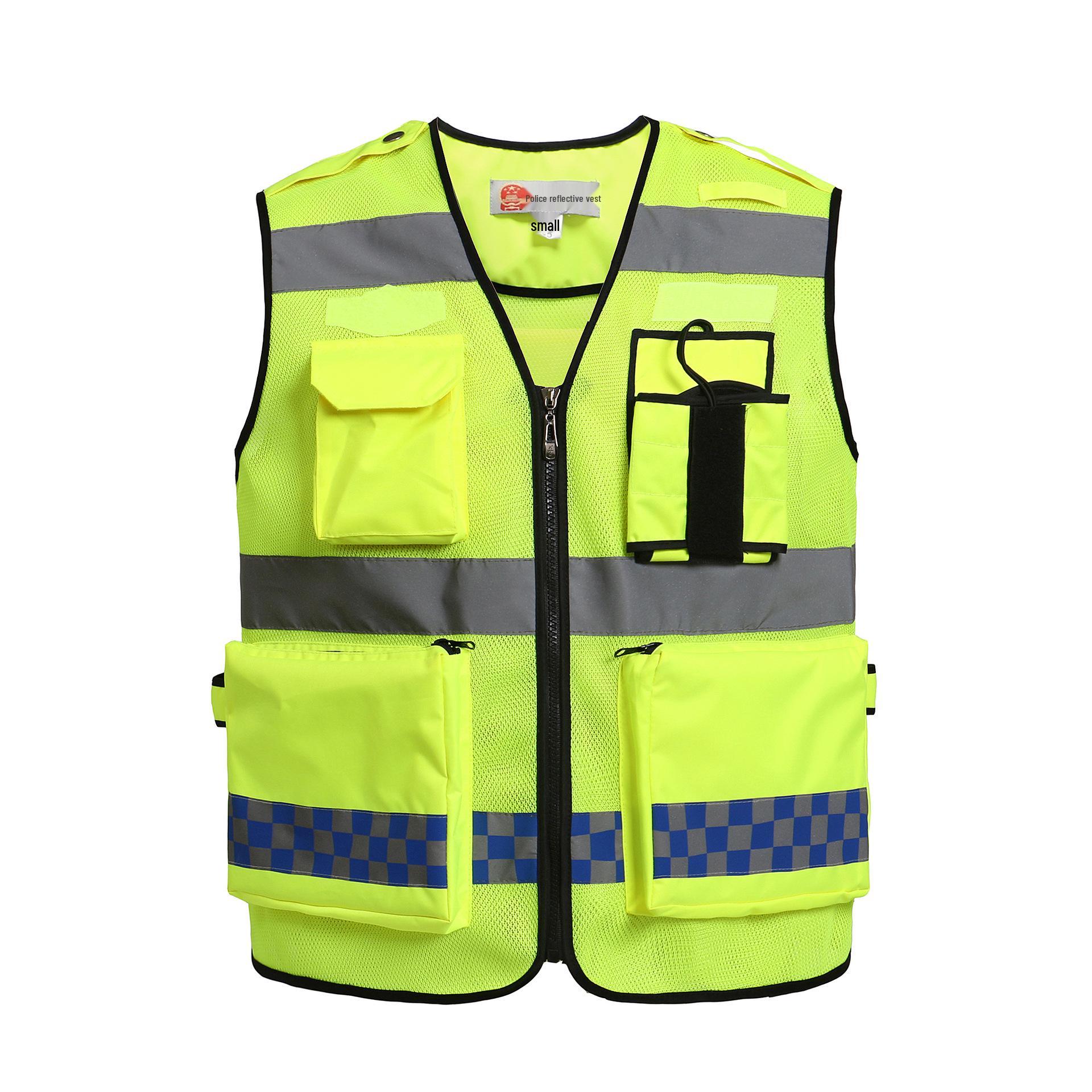 

Светоотражающий жилет флуоресцентного желтого цвета для обеспечения безопасности дорожного движения