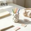 Geschenk für Studenten und Beauty-Enthusiasten 3D-Blasenwolkenform Stifthalter, Schreibtisch-Aufbewahrungsorganizer, Mattes milchiges Kunststoff-Kosmetikwerkzeughalter