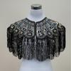 Sequined Tassel Shawl & Cloak: European & American Party Qipao Accessory