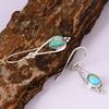 Natural Turquoise Drop Earrings 925 Silver, Pear Shape Turquoise Earrings, Handmade Gemstone Jewelry.