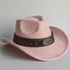 New Western Cowboy Hat For Women Men With Shapeable 7.5Cm Wide Brim Western Suede Hat For Cowboys And Cowgirls Sombrero Vaquero