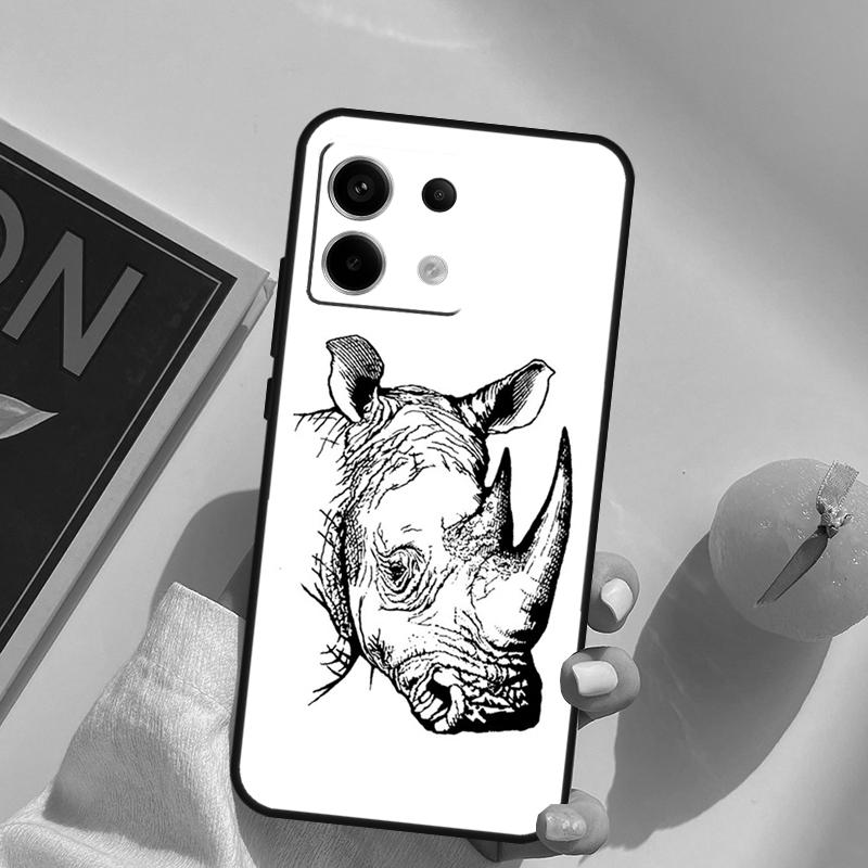 Rough Rhinoceros Rhino Beast Funda For Xiaomi Redmi Note 14 13 9 10 11 12 Pro 9S 10S 11S 12S Redmi 13C 10C 12C 14C Case