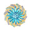Luxury Temperament Plant Flower Brooch Cross-border Trade Crystal Flower Brooch Clothing Women's Delicate Rhinestone Accessories