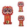 Dopamine Lion Dance Refrigerator Magnetic New Year Hanging Ornament Cartoon Lion Doorbell Festive Door Decoration