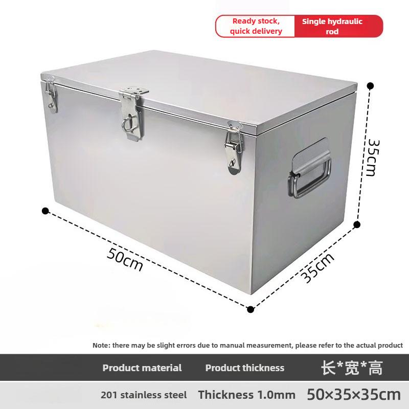 Stainless Steel Toolbox Rectangular Outdoor Box Hardware Durable Large Capacity Storage Toolkit Multi-purpose Tools Organizer