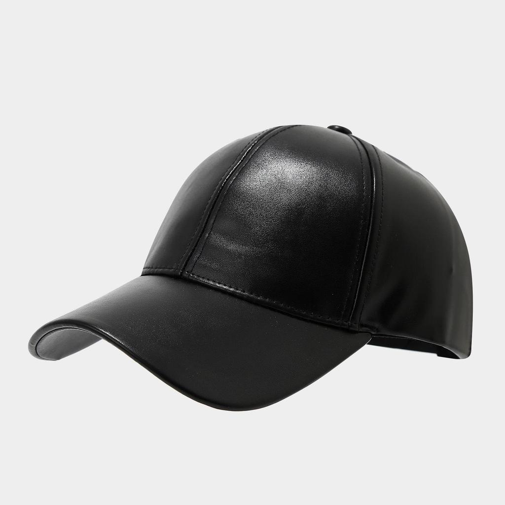 100% PU Leather Baseball Cap Unisex Autumn Winter Retro Sun Hat for Men/Women Adjustable Snapback Outdoor Sunshade Cap Male