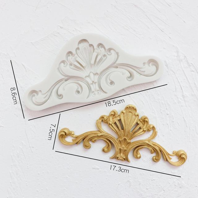 Blomsterranke Relief Silikonformer DIY Kakekant Fondant Kakedekoreringsverktøy Sugarcraft Sjokolade Leire Godteriformer