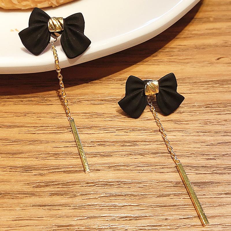 

Trendy New Chic Bowknot Women s Hanging Earrings Gold Color Bar Pendants Tassel Earrings for Ladies 2025 new in brincos