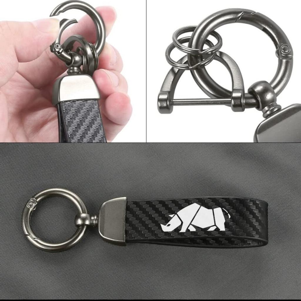 [Keychain One] Keychain for Jimny Jimny Sierra Jimny JB64 Carbon Keyed Key Chain Key Holder Case (Color: Black)