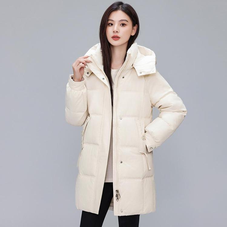 New Style Winter Fashion Women's Mid-length Down Jacket Super Good-looking Thickened Warm Duck Down Jacket