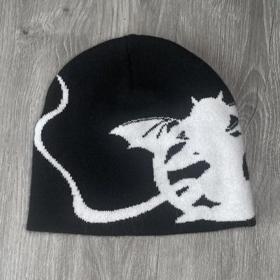 Y2K Autumn and Winter Knitted Warm Brimless Hat Suitable for Both Men and Women