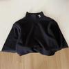 Kids Double Sided De Rong Brushed Half Turtleneck Base Layer Shirt Autumn Winter Warm Thermal Top for Boys and Girls