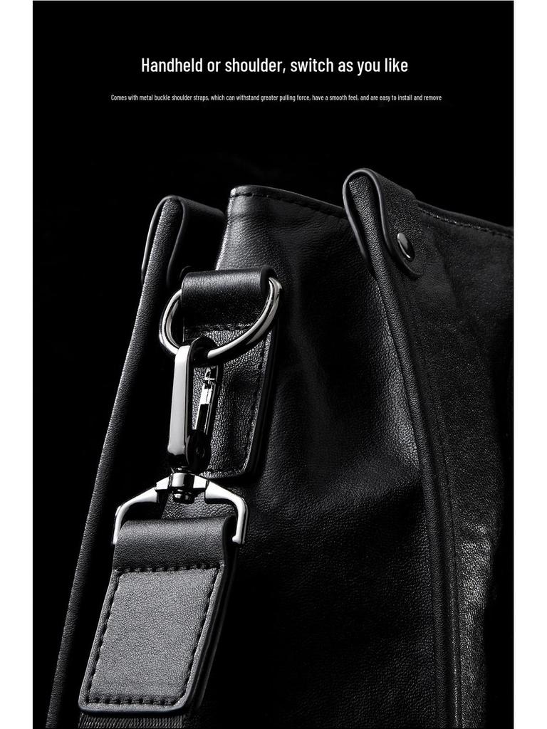 Men's Premium Leather Crossbody Briefcase & Laptop Shoulder Bag