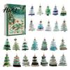 Regalo Conto alla Rovescia per le Feste per Bambini 2026 Calendario dell'Avvento Stile Vetro Marino Scatola Cieca 24 Pezzi Ornamenti a Tema Costiero Ornamenti Acrilici da Appendere all'Albero,