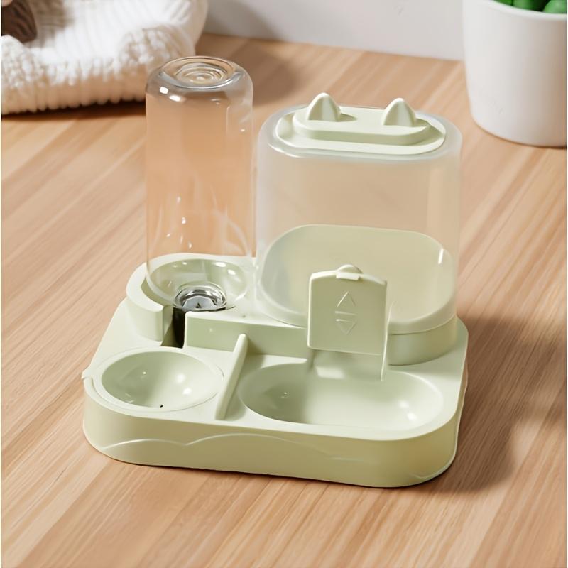 

2-in-1 Large Capacity Automatic Cat Feeder and Waterer - Dry Wet Separation, Transparent Durable Plastic, No Batteries Needed светло-зеленый