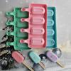 Silikon 4 Sogar Oval Eis Form mit Eis DIY Lebensmittel Grade Silikon Eis Form