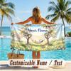 Custom Text Beach Towel, Soft Absorbent Swimming Multi-use TowelSnoopy Peanuts