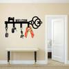 Bohemian Metal Key Holder Wall Decor with Multiple Hooks Durable Art for Home Office Porch Terrace