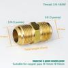 Equal Reducer Nipple Flare Tube OD 1/4" 5/16" 3/8" 1/2" 5/8" 3/4" 7/8" SAE-Standard Brass Pipe Fitting Connector Air Coniditoner