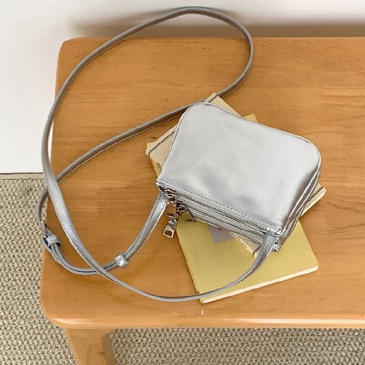 Casual PU Leather Crossbody Bag for Women Girls Phone Bag Small Shoulder Purse