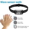 Mini Ultra-bright Sensor Industrial Headlamp USB Rechargeable Head Flashlight for Outdoor Camping Fishing Emergency Lantern