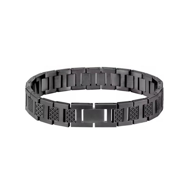 

Чоловічий універсальний регульований браслет-крокодил з нержавіючої сталі у французькому стилі Default Crocodile Logo Engraved (Single Bracelet)