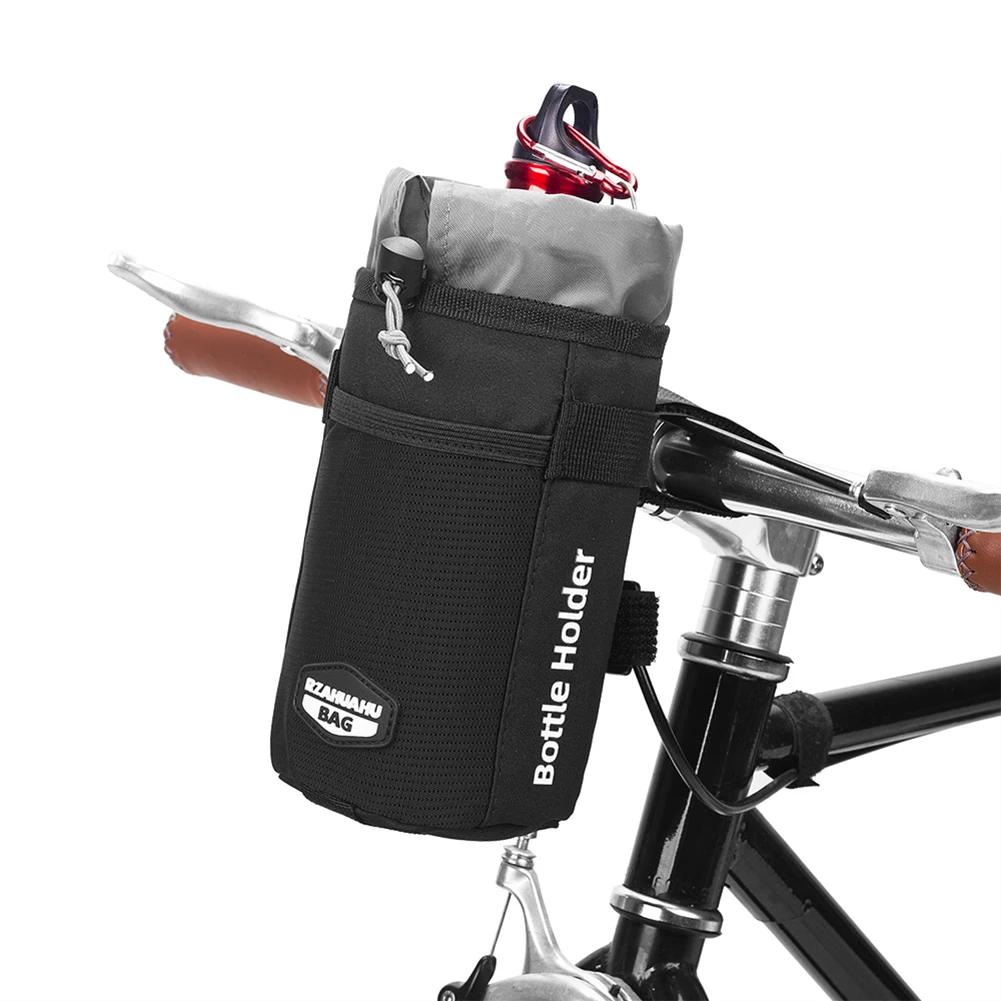 Thicken Bicycle Handlebar Bag Cycling Water Bottle Carrier Pouch Insulation E-Scooter Motorcycle Bike Portable Kettle Holder Bag