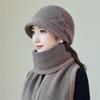 Middle-aged and Elderly Mother Hat Women's Velvet New Autumn and Winter Warm and Cold Old Lady Knitted Hat Wool Hat