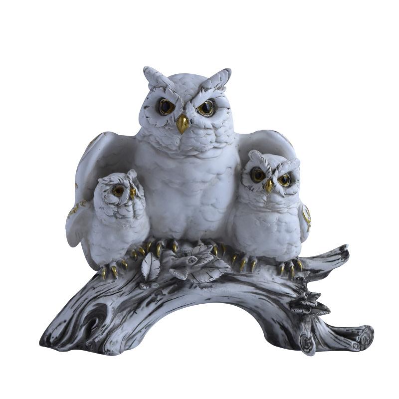Owl Resin Handicrafts As Decorative Home Items for Living Room Soft Furnishing Display Pieces