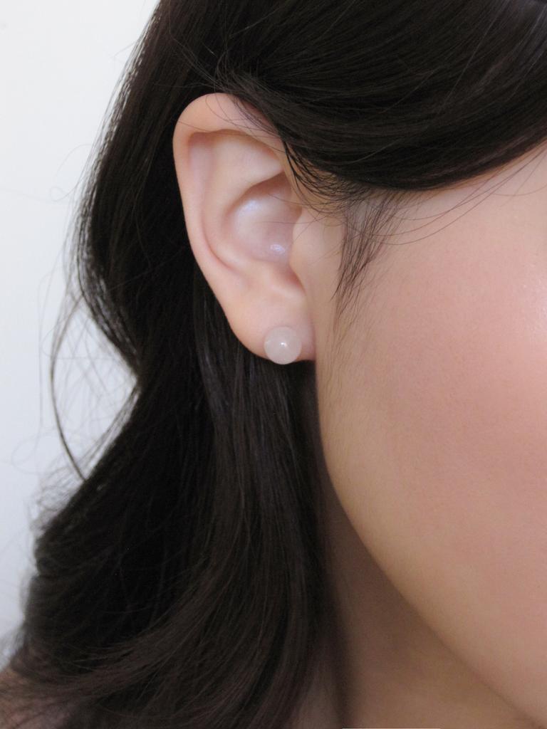 Dungeureon [925 Silver] Rose Quartz Earrings