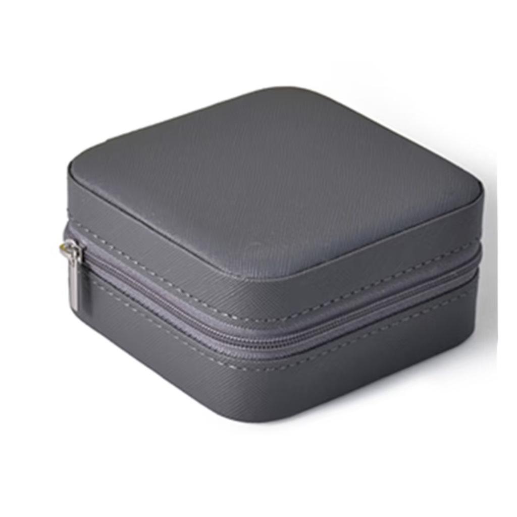 Compact Leather Jewelry Box for Women - Cute Organizer for Pendants, Earrings, and Rings