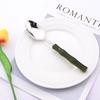 1pc Mirror Stainless Steel Dinnerware Plastic Handle Western Cutlery Butter Knife Fork Spoon Kitchen Party Tableware