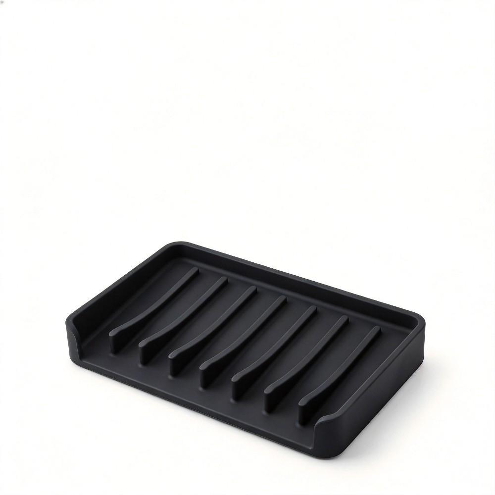 Non-Slip Soap Holder Diversion Sink Splash Guard Mat Drainage Soap Dish  for Bathroom and Kitchen