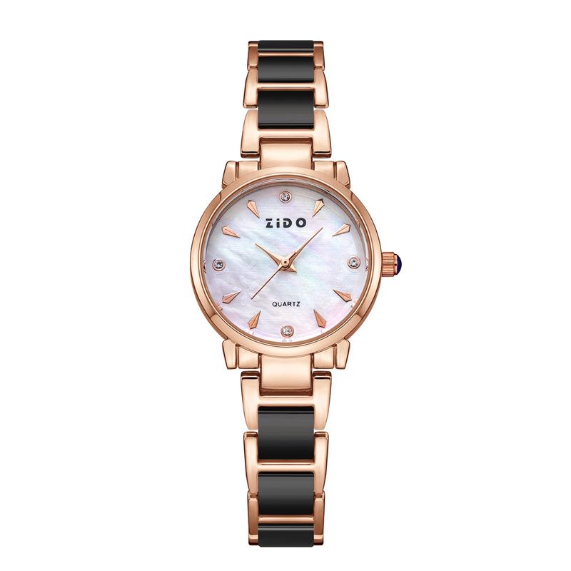 Elegant Quartz Lady's Watch with Diamond Accents