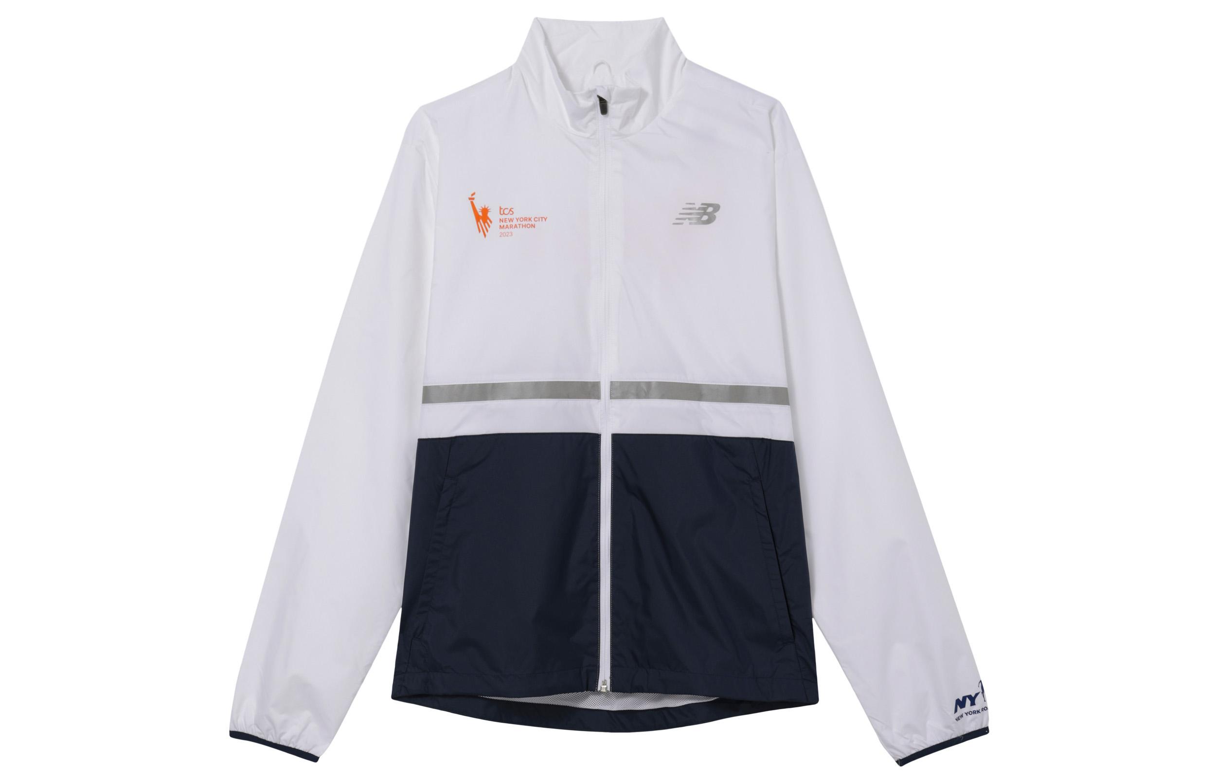 New Balance NYC Marathon Jackets Men s White Stand Collar Moderate Other MJ33200-MWT M