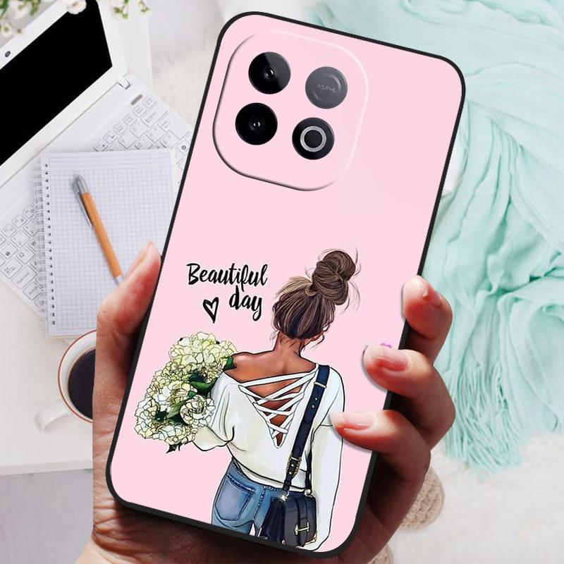 Etui silikonowe na tył telefonu VIVO iQOO Z10 Turbo Pro, etui z miękkiego zderzaka VIVO Y300 GT 5G