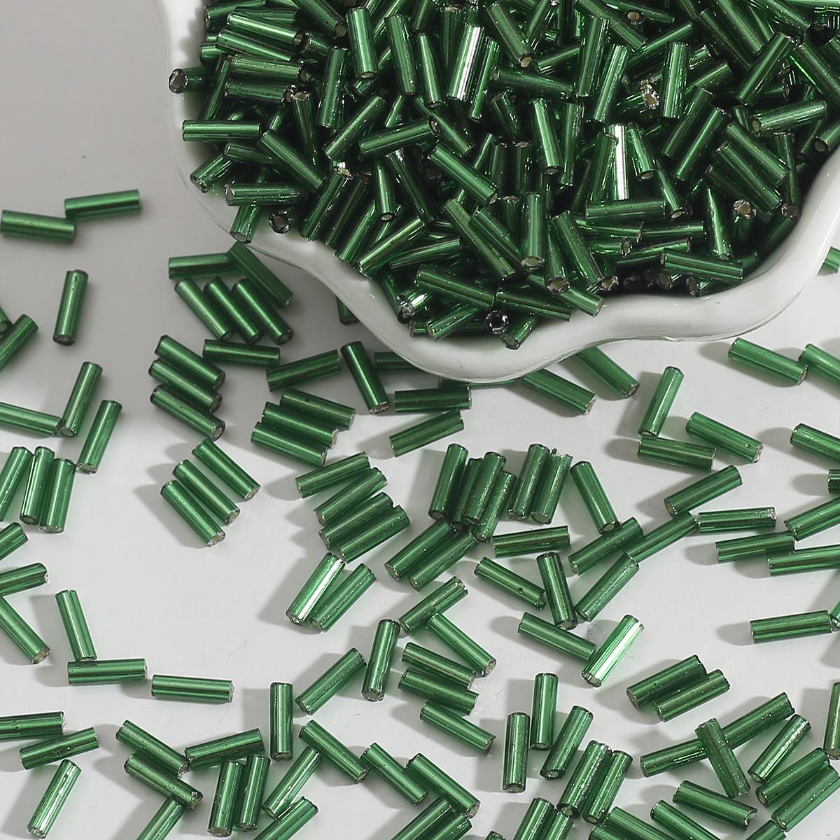 

300/700 шт чешские цилиндрические стеклянные бусины европейские семенные длинная трубка с двумя отверстиями свободные бусины для изготовления ювелирных изделий 2x7mm 300pcs