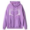 EU Size Retro Heart Skeleton Hands Hoodie